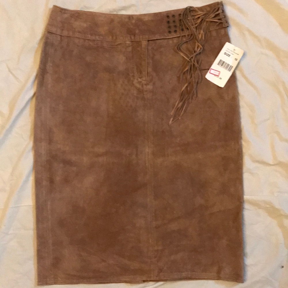 Suede skirt